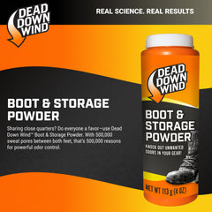 Dead Down Wind hunting boots odor control helps keep your scent in check.