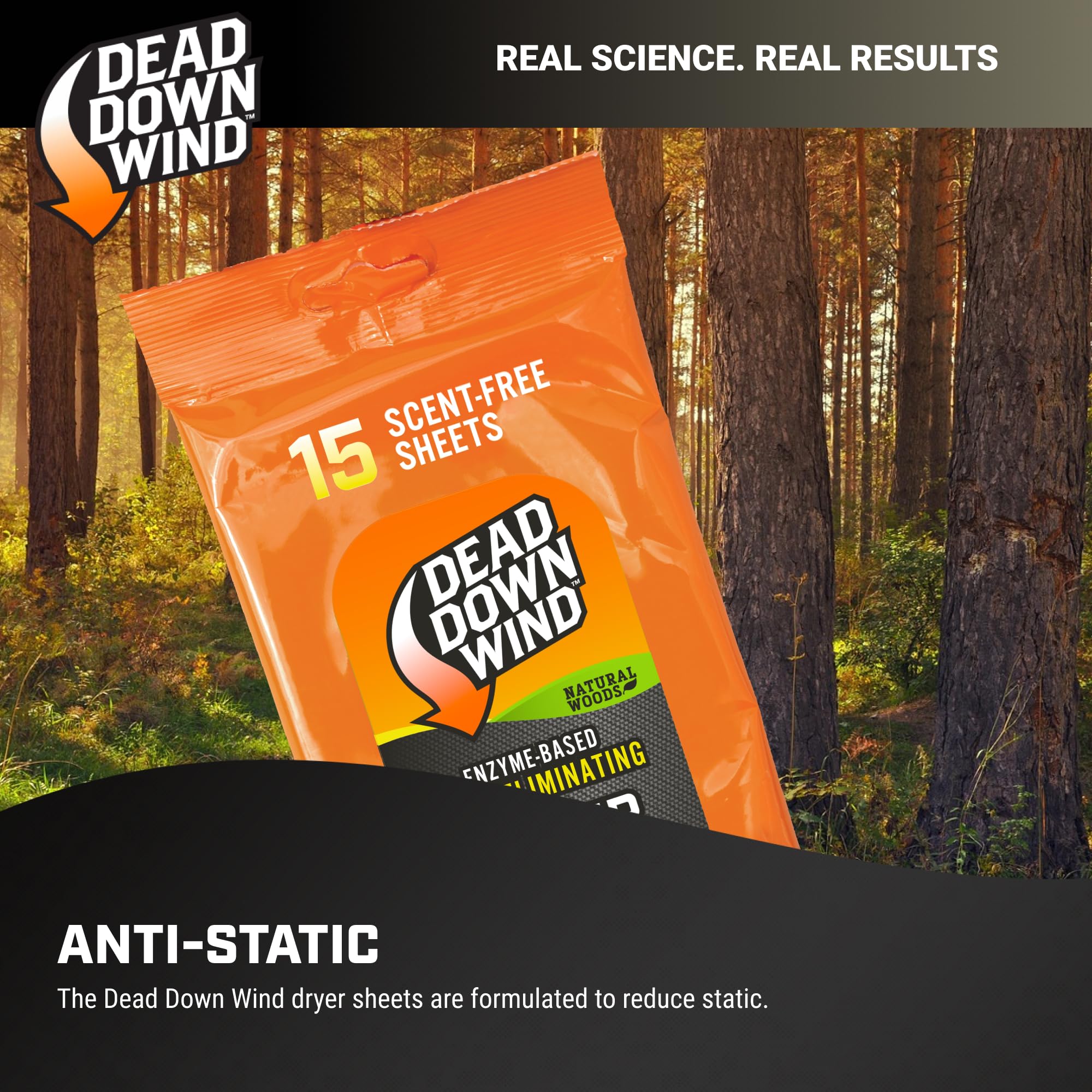 Dead Down Wind skin-friendly dryer sheets for sensitive skin while deodorizing garments