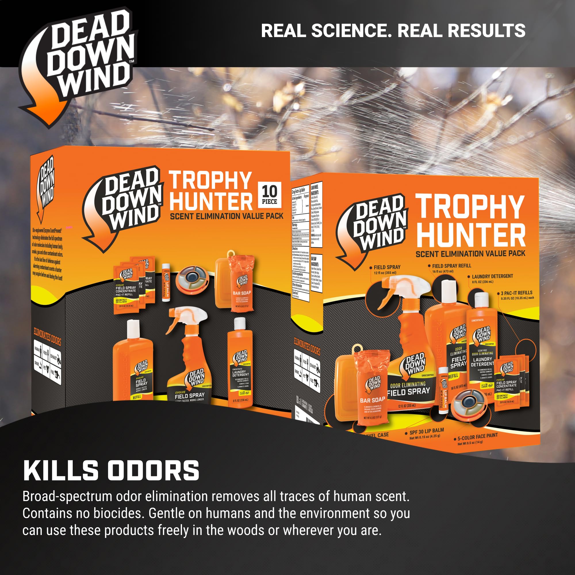 Dead Down Wind Trophy Hunter Field Spray Refill keeps scent control ready in the field.