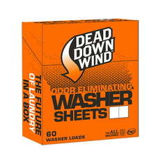 DEAD DOWN WIND unscented sheets packaging for compact odor-control at home or field.