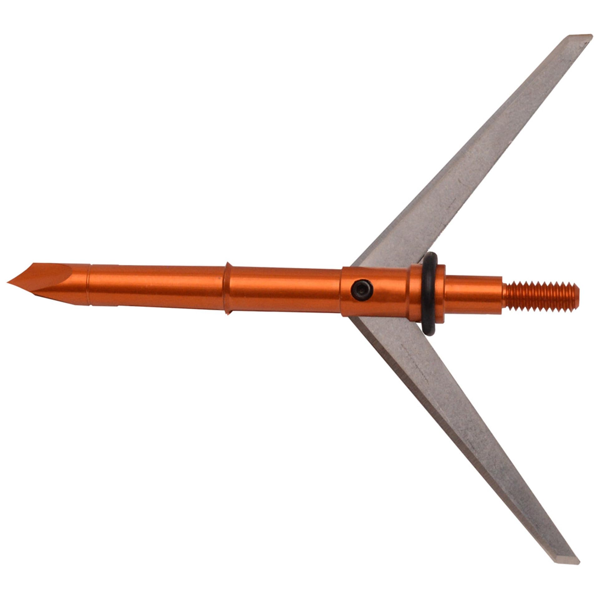 Dead Ringer Super Freak Extreme Crossbow Broadhead closeup of blade deployment for durable hunting performance.