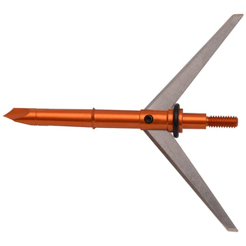 Dead Ringer Super Freak Extreme Crossbow Broadhead closeup of blade deployment for durable hunting performance.