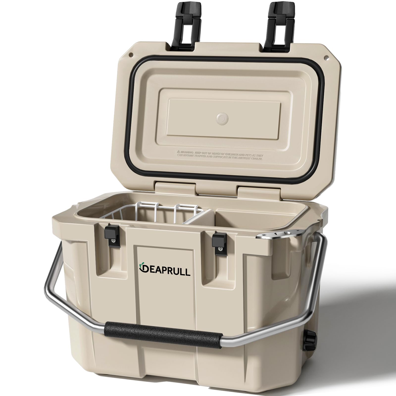 DEAPRULL 30QT cooler front view ideal for outdoor adventures and long ice retention.