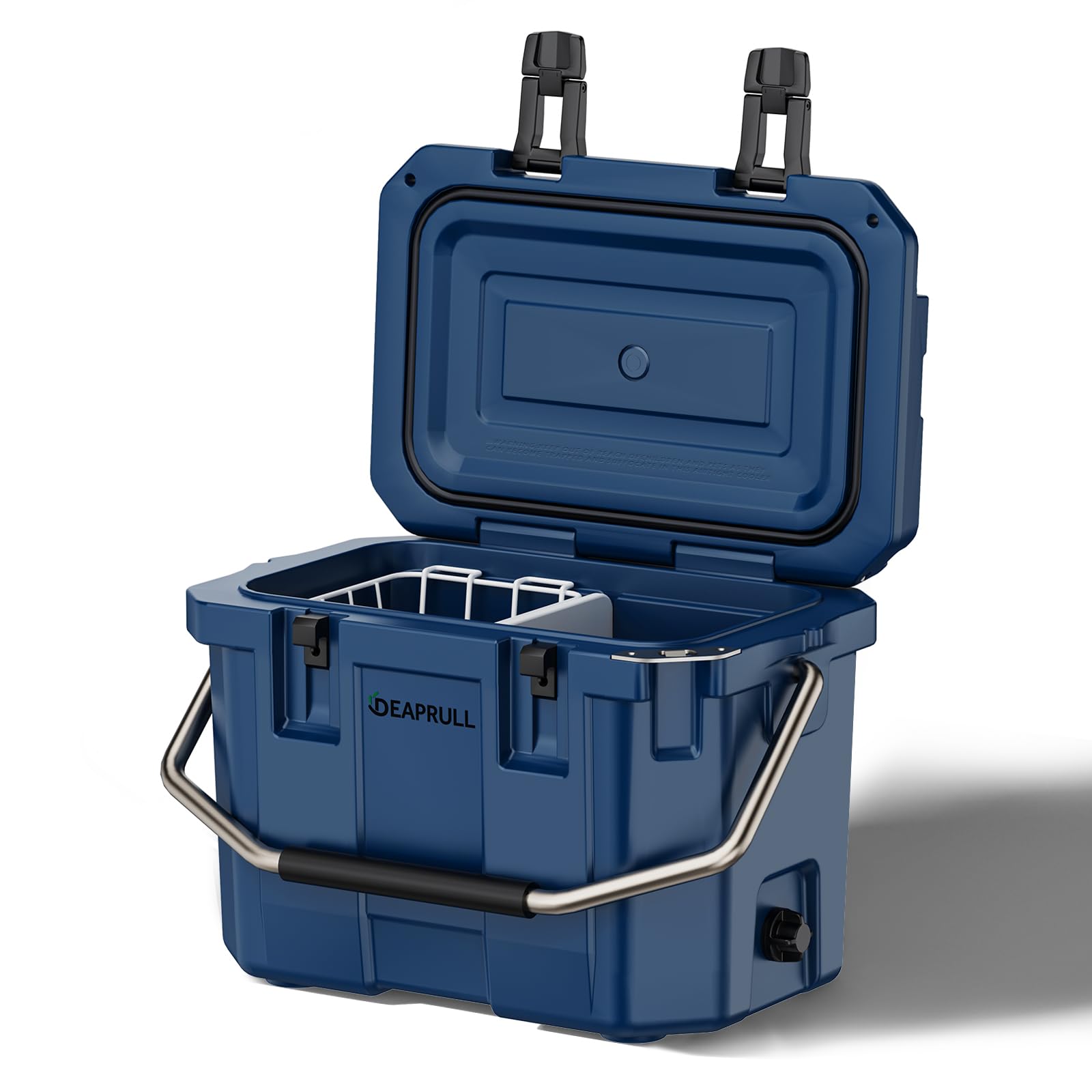 DEAPRULL 30qt hard cooler side view emphasizes rugged build for outdoor adventures