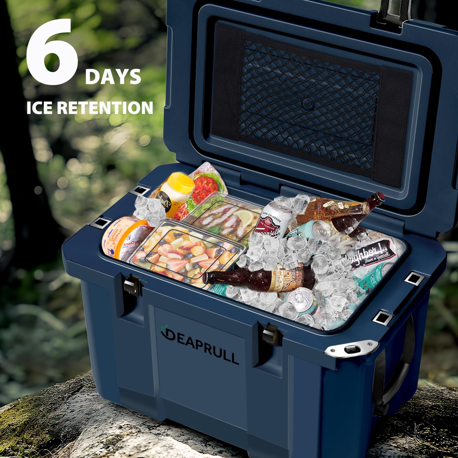 DEAPRULL 60QT cooler with double latches securing cold air