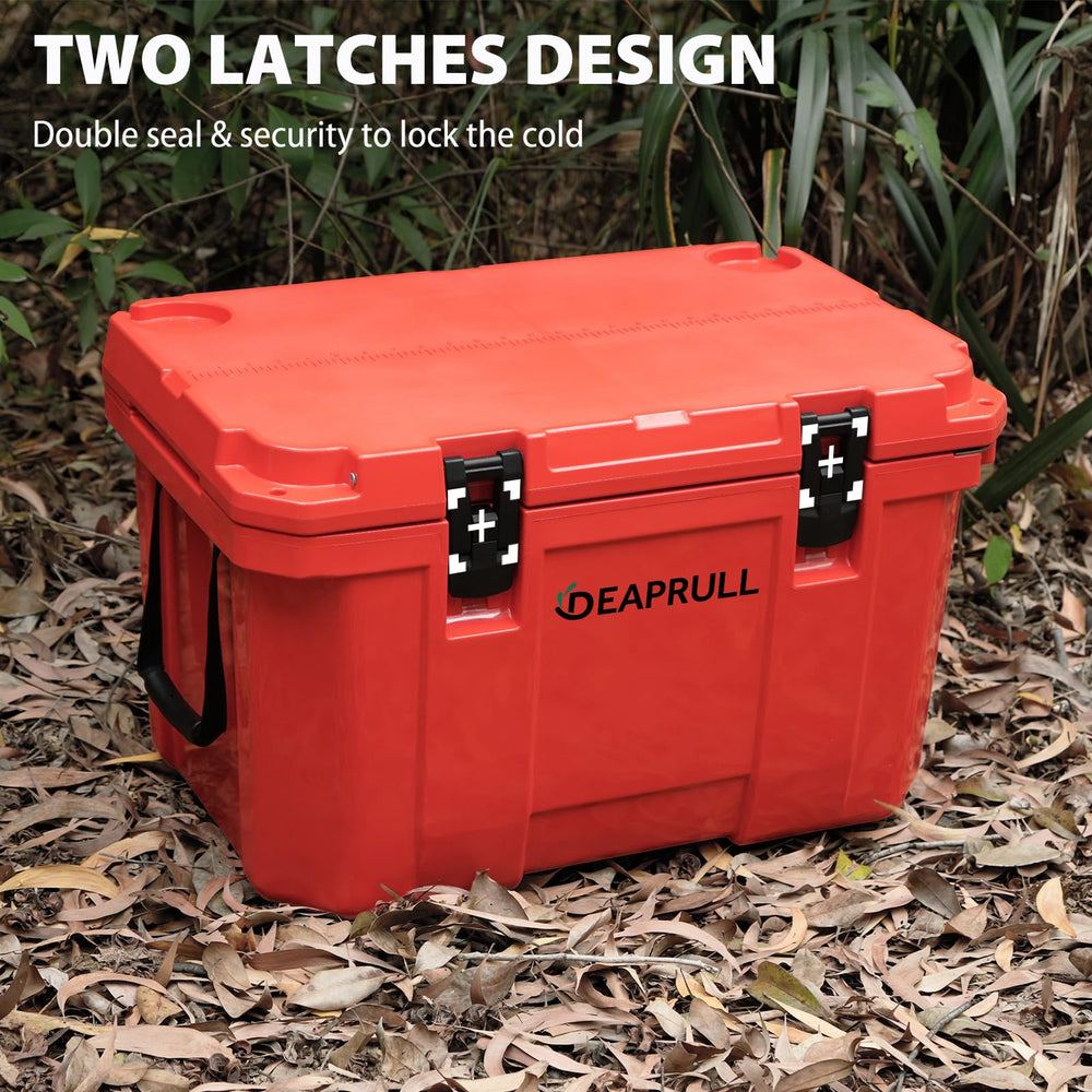 DEAPRULL 60QT hard cooler undergoing durability test for rugged outdoor use
