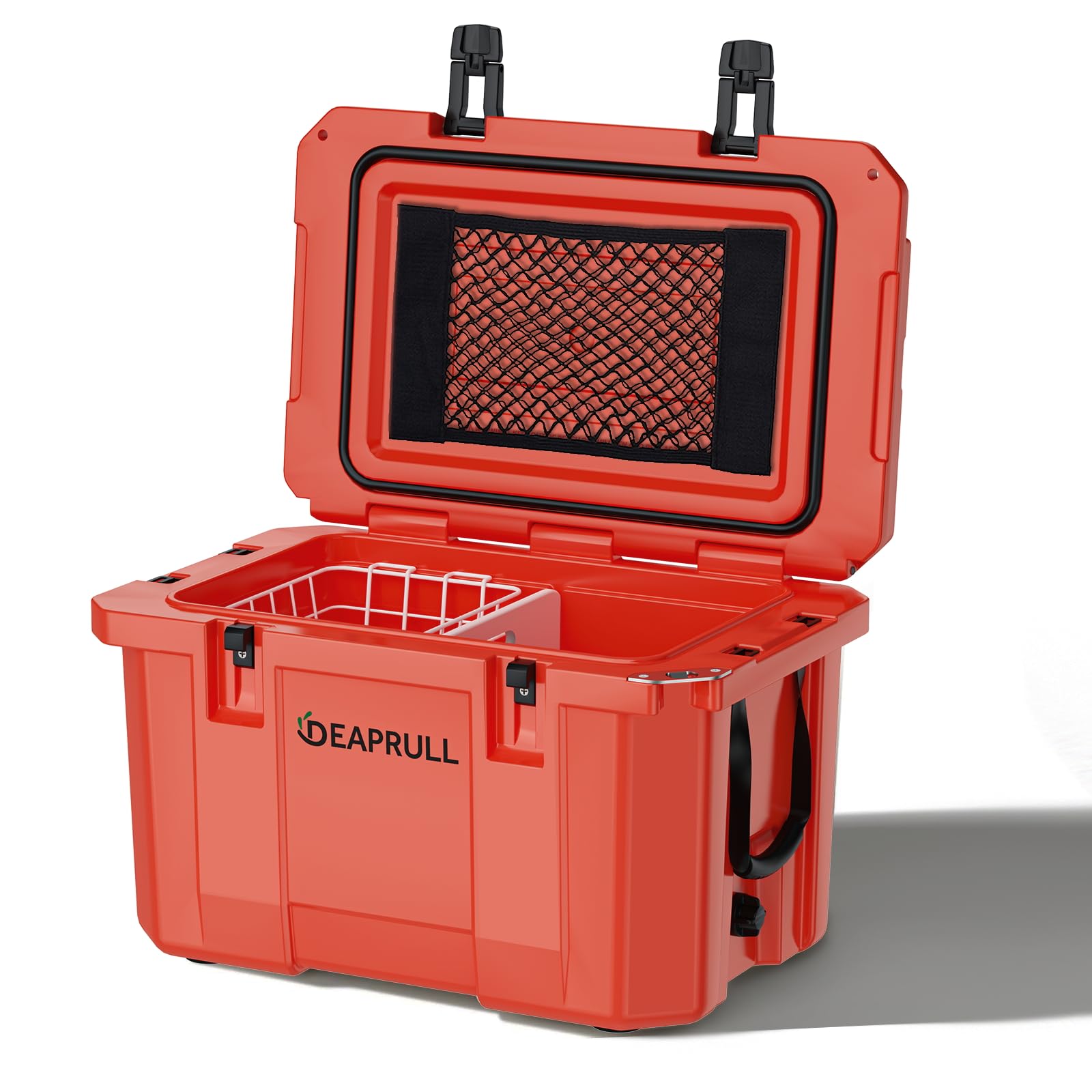 DEAPRULL 60QT hard cooler front view, showing large capacity for camping and outings