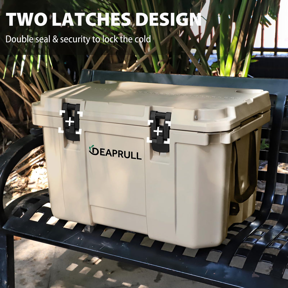 DEAPRULL hard cooler double latches secure ice during adventures