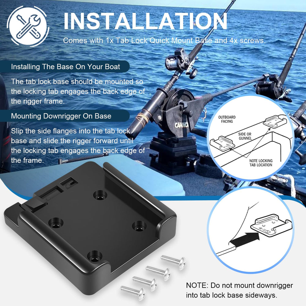 Bottom side view of base for secure installation