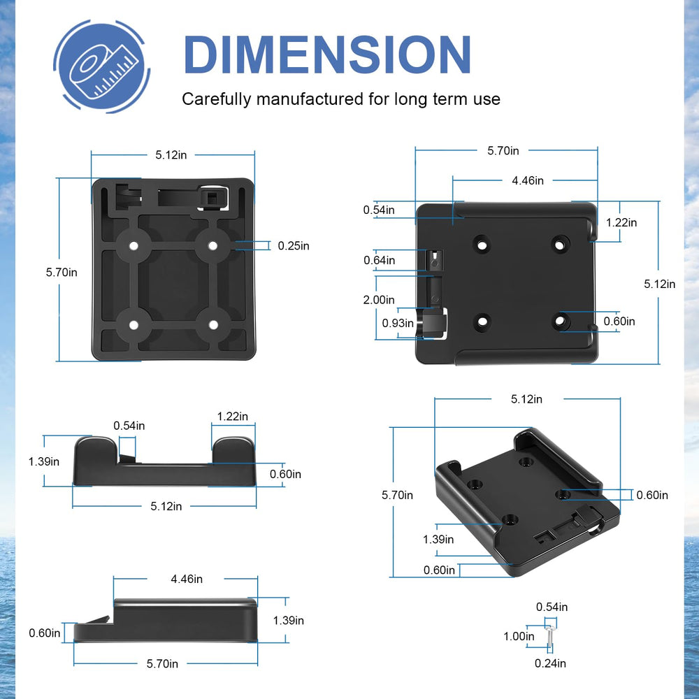 Base with four stainless steel screws included