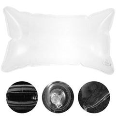 DEARMAMY Waterproof clear pillow demonstrates water resistance during outdoor use.