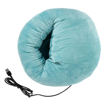 DEARMAMY portable USB heating shoes, front view, quick warmth for cold feet at the desk.