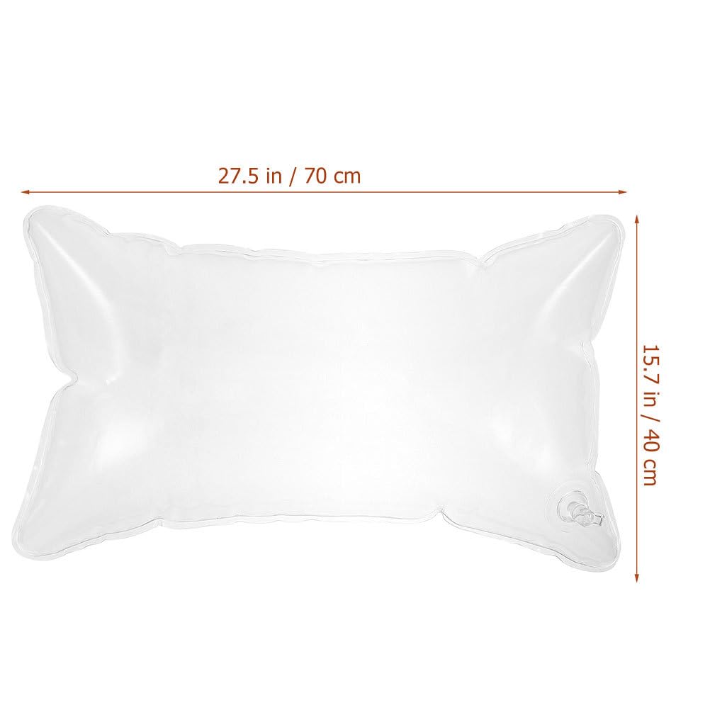DEARMAMY Inflatable cushion illustration noting easy deflation and space saving.