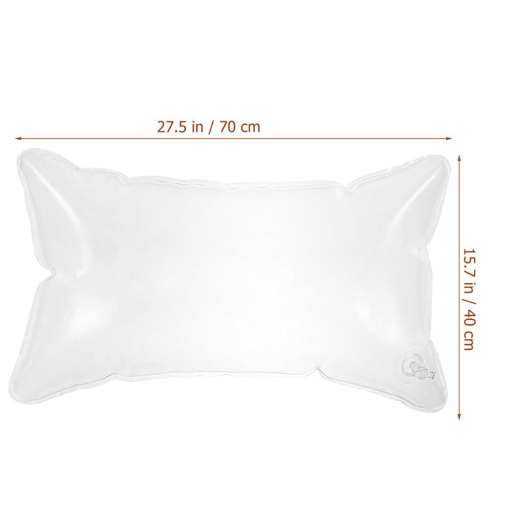 DEARMAMY Inflatable cushion illustration noting easy deflation and space saving.