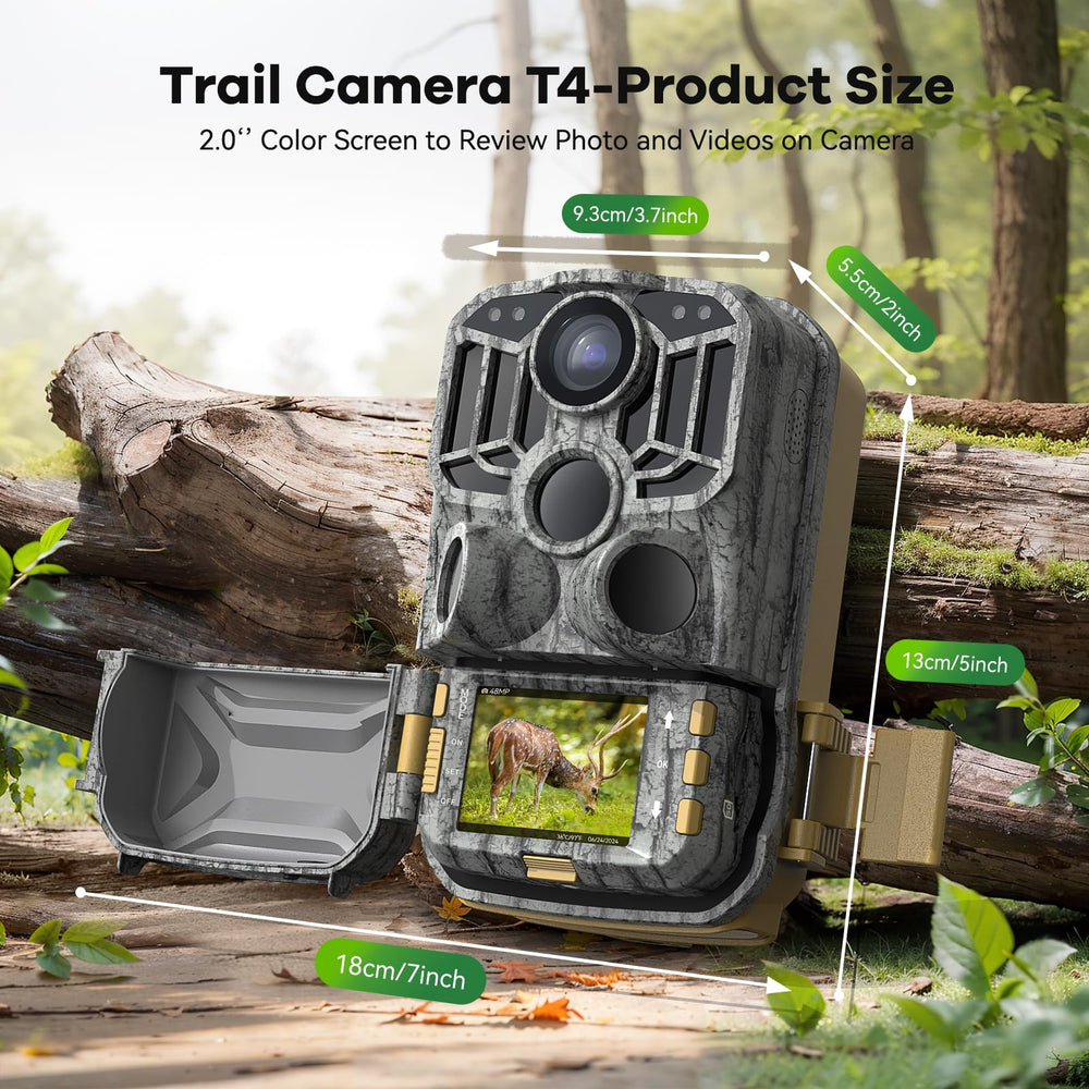 DEATTI trail camera 30m trigger range covers wide outdoor areas