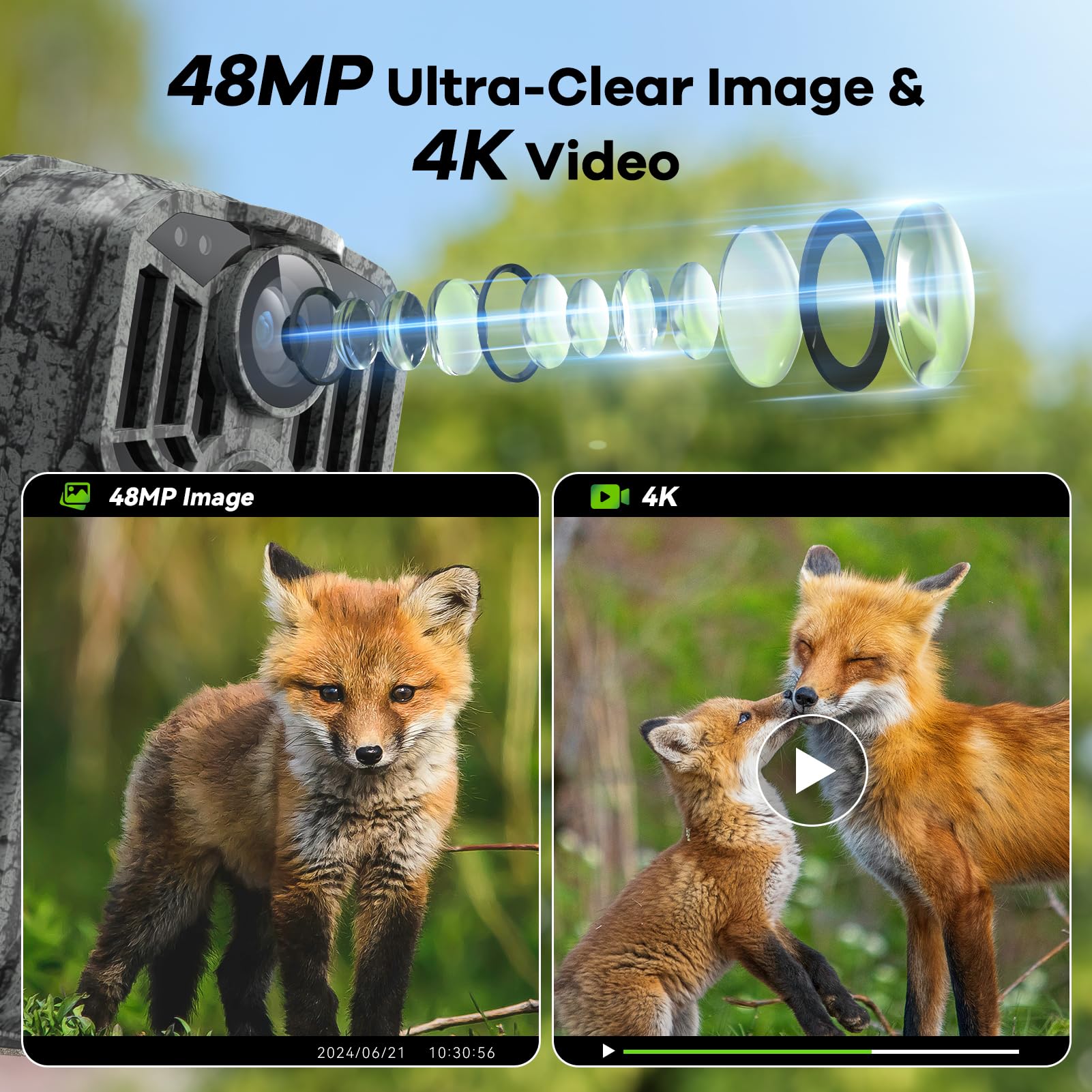 DEATTI trail camera 4K video captures vivid wildlife moments in high clarity
