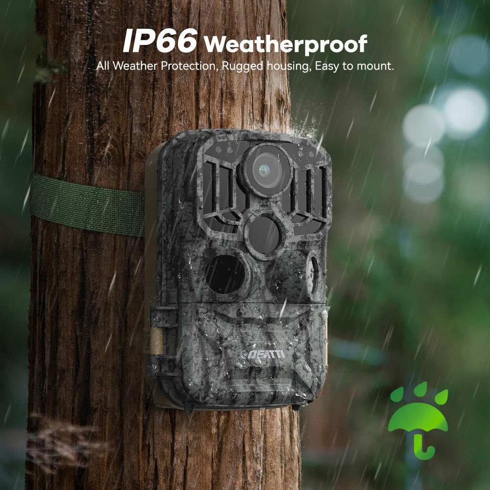 DEATTI trail camera time-lapse, sound recording and timezone options support flexible setups