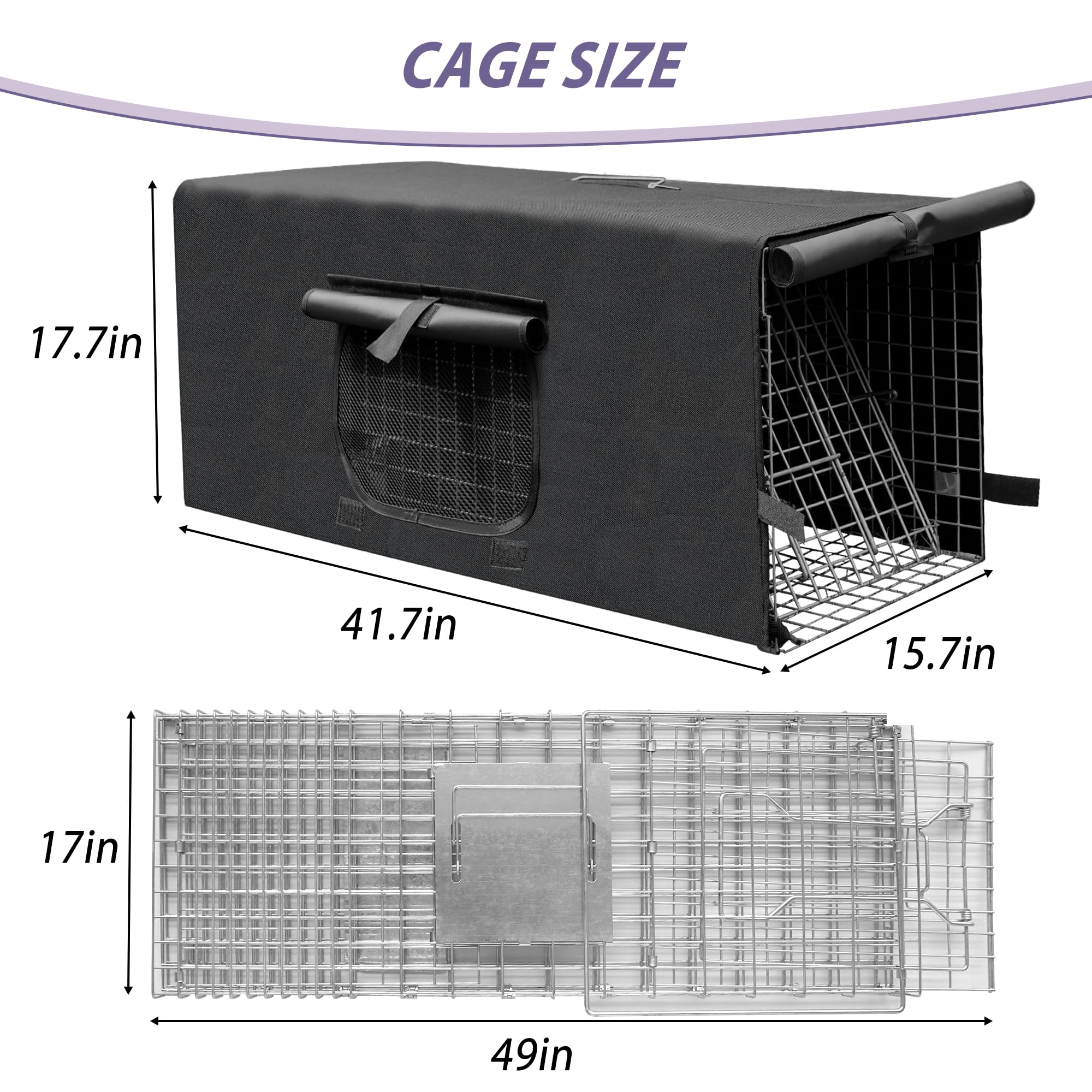 Deblue 600D Oxford fabric trap cover offers UV and weather resistance