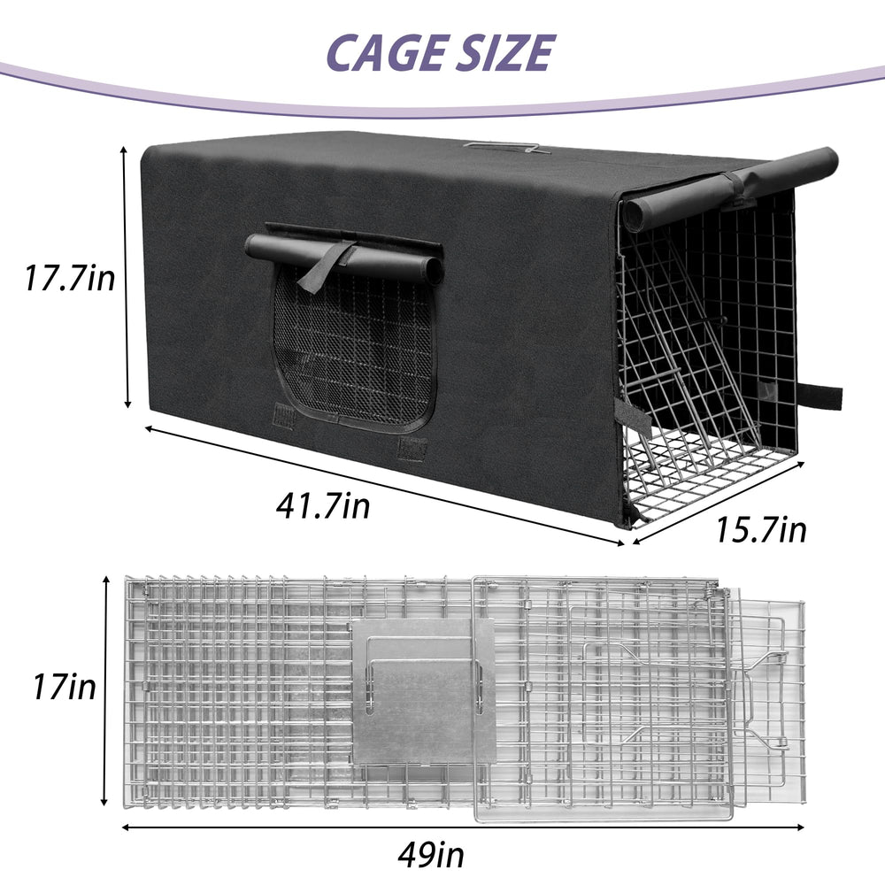 Deblue 600D Oxford fabric trap cover offers UV and weather resistance
