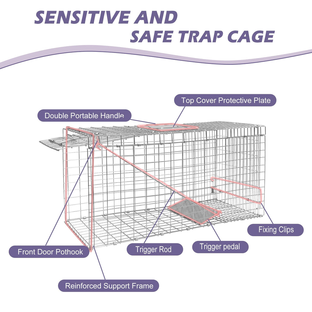 Deblue trap handle zipper cover for safe animal transport