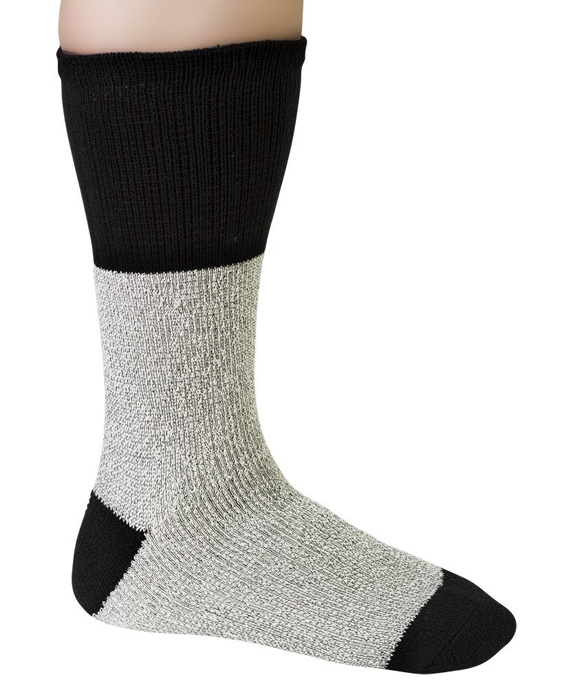 Socks in use on winter boots for hunting or skiing with Debra Weitzner