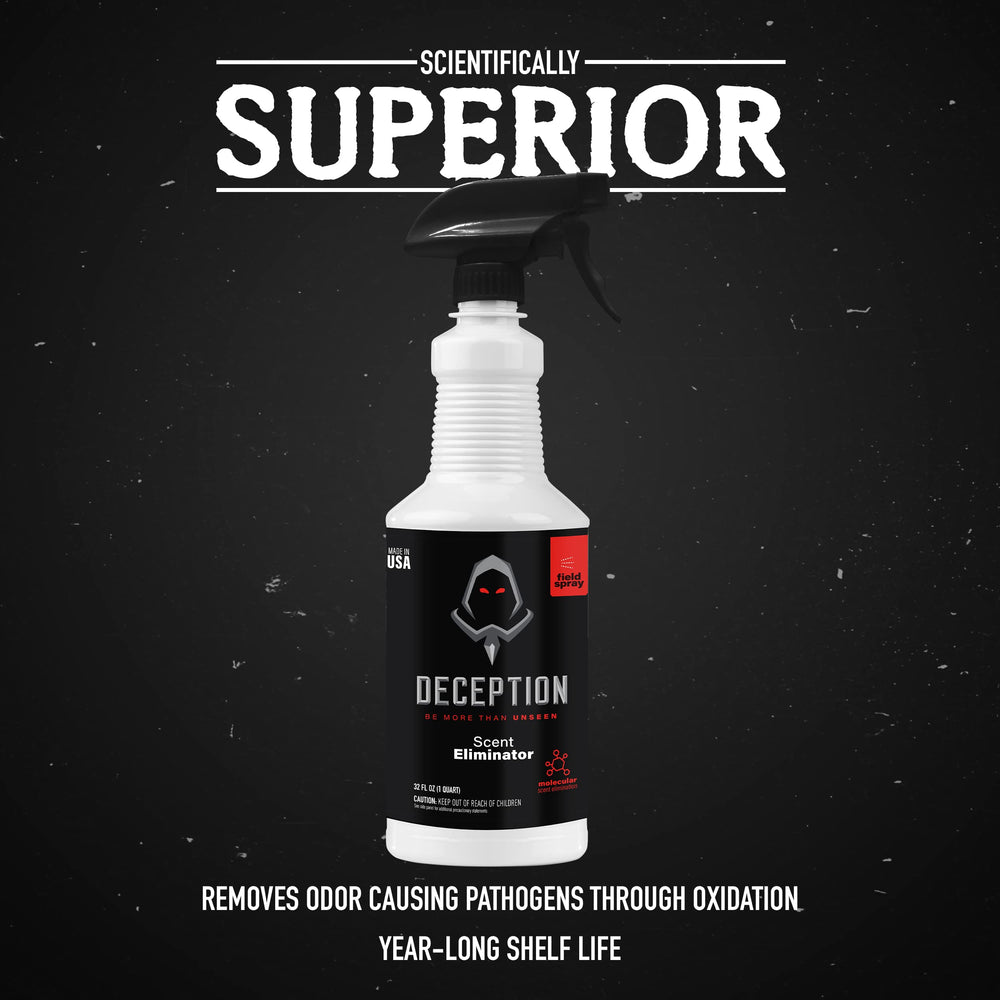 Deception Scents dog gear treatment reduces scent transfer during trips.