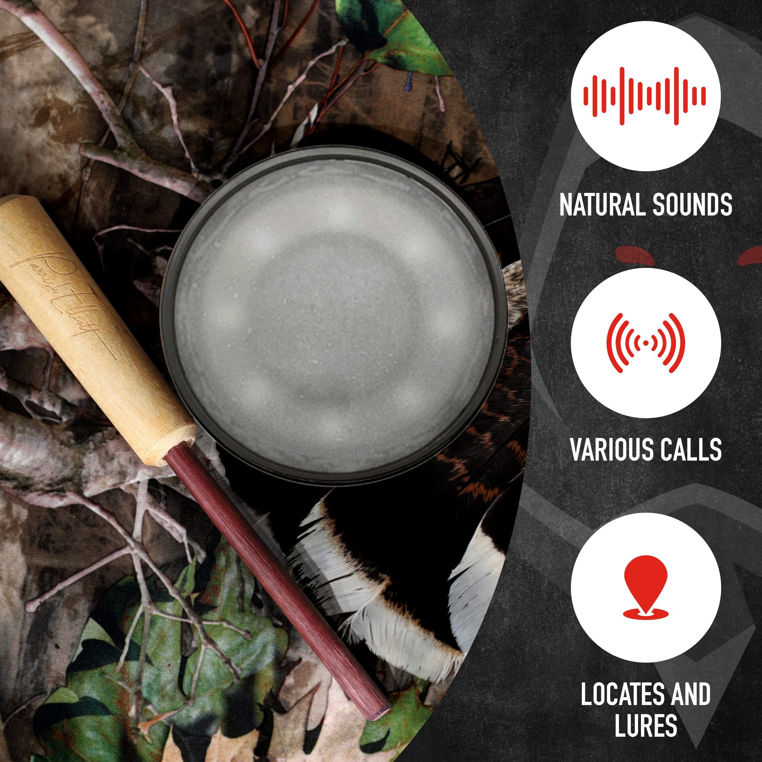 In-hand Deception Scents MK Pot Call offers easy grip during field calling.