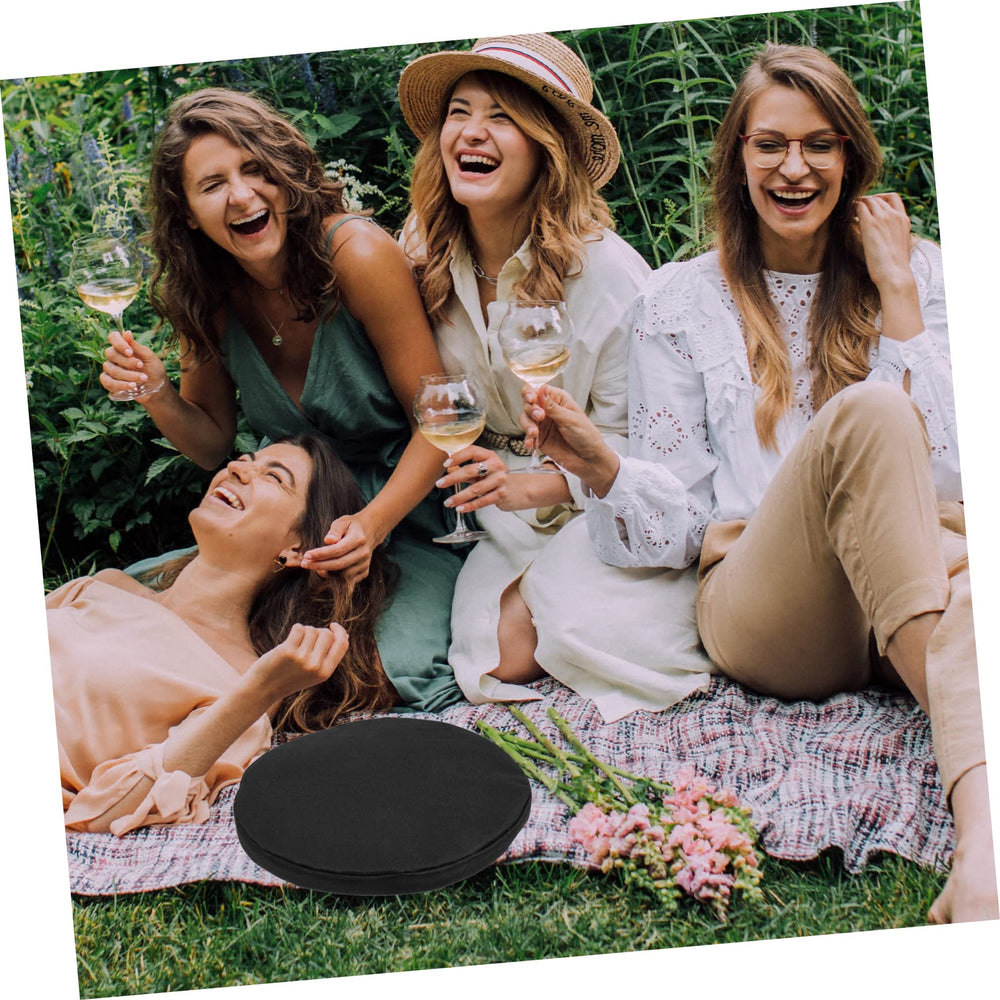 DECHOUS portable chair cushion shown with carry bag for travel.