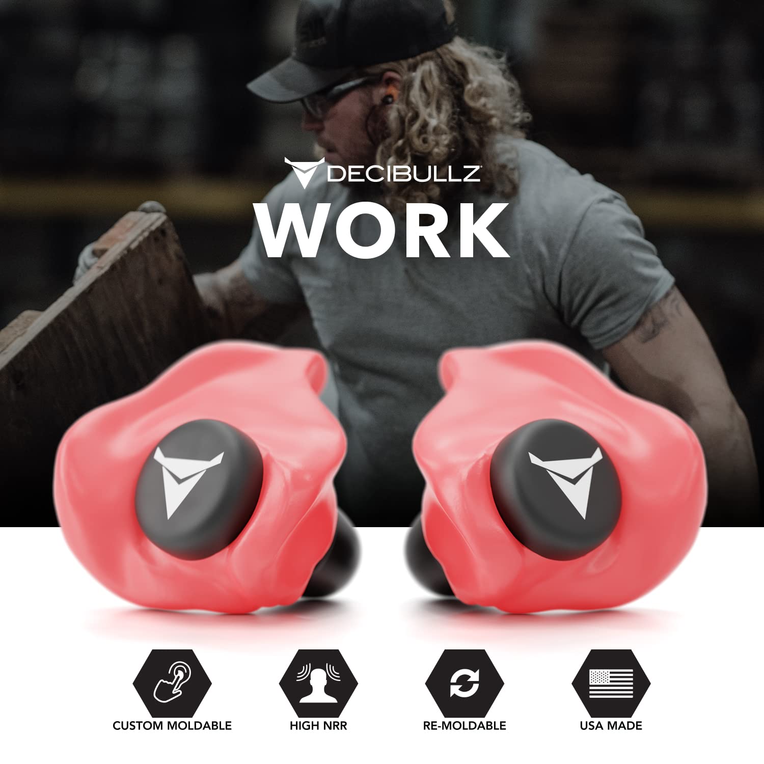 Decibullz earplugs in use at shooting range show reliable protection during activity