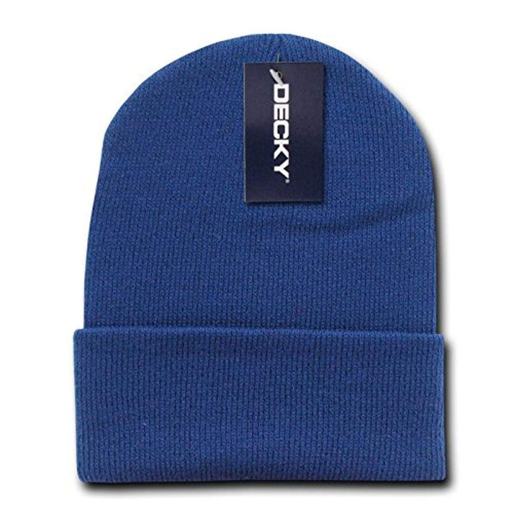 DECKY Acrylic Knit Cap Navy — a snug cuffed beanie for cold-weather warmth and everyday wear.