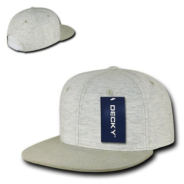 DECKY Snapback Cream, side view; wool melton crown and classic fit.