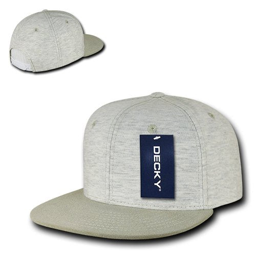 DECKY Snapback Cream, side view; wool melton crown and classic fit.