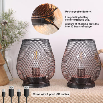Decorkey LED Edison bulb visible inside creates nostalgic lighting without wiring.