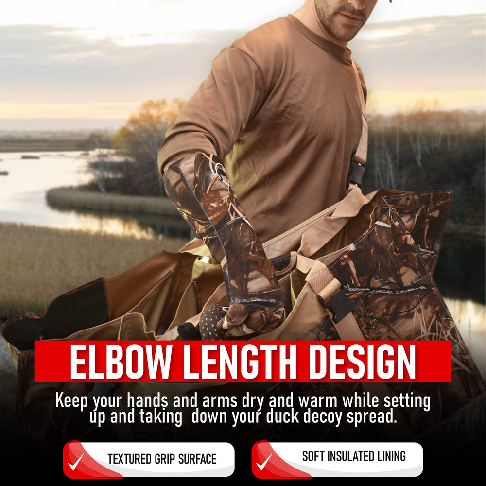 DecoyPro one-size-fits-most gloves fit a range of hands.