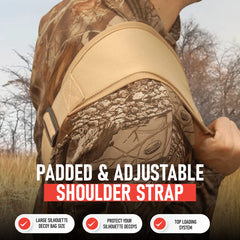 DecoyPro silhouette bag bottom-stake holes for stable field setup