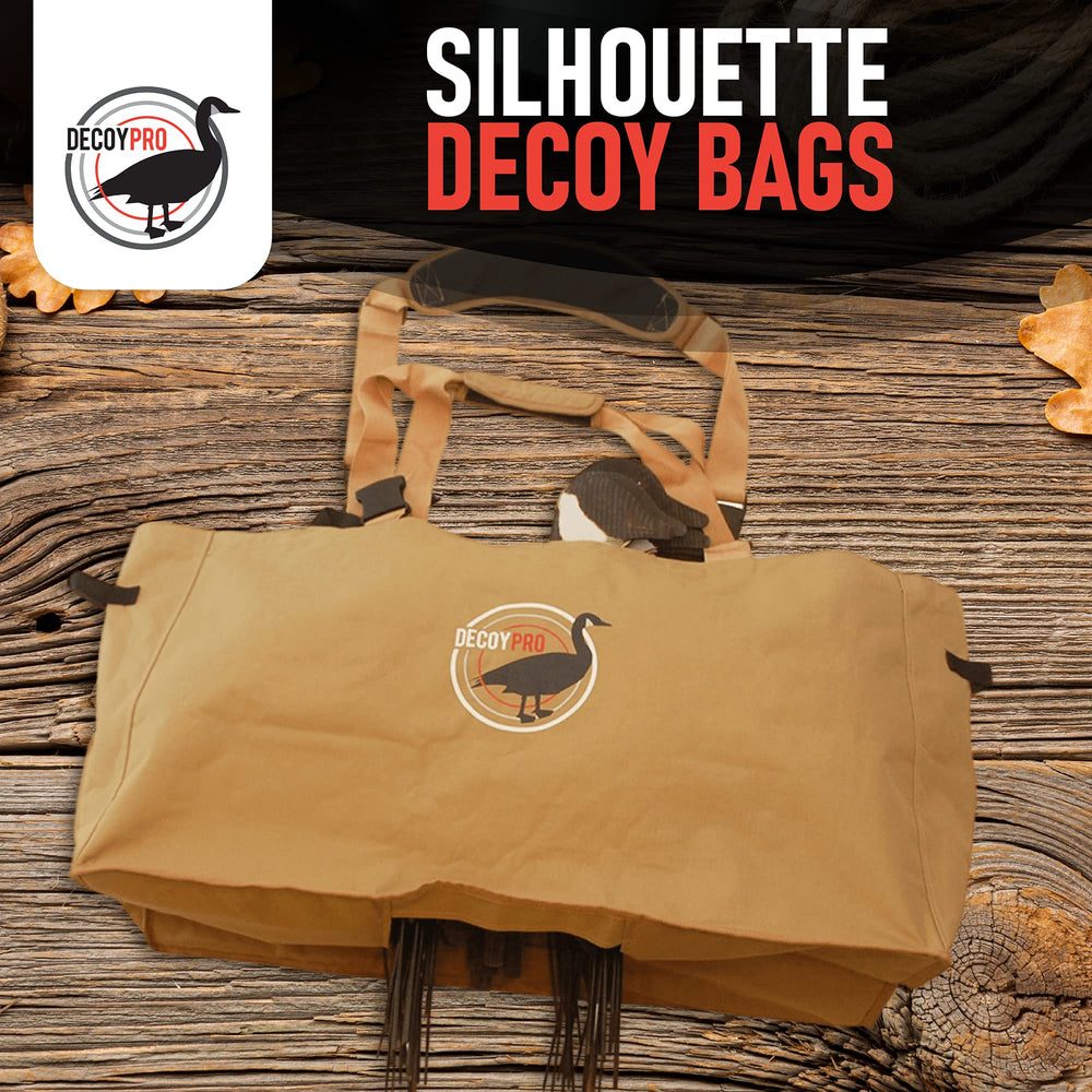DecoyPro silhouette bag showing padded adjustable shoulder strap for hands-free carry