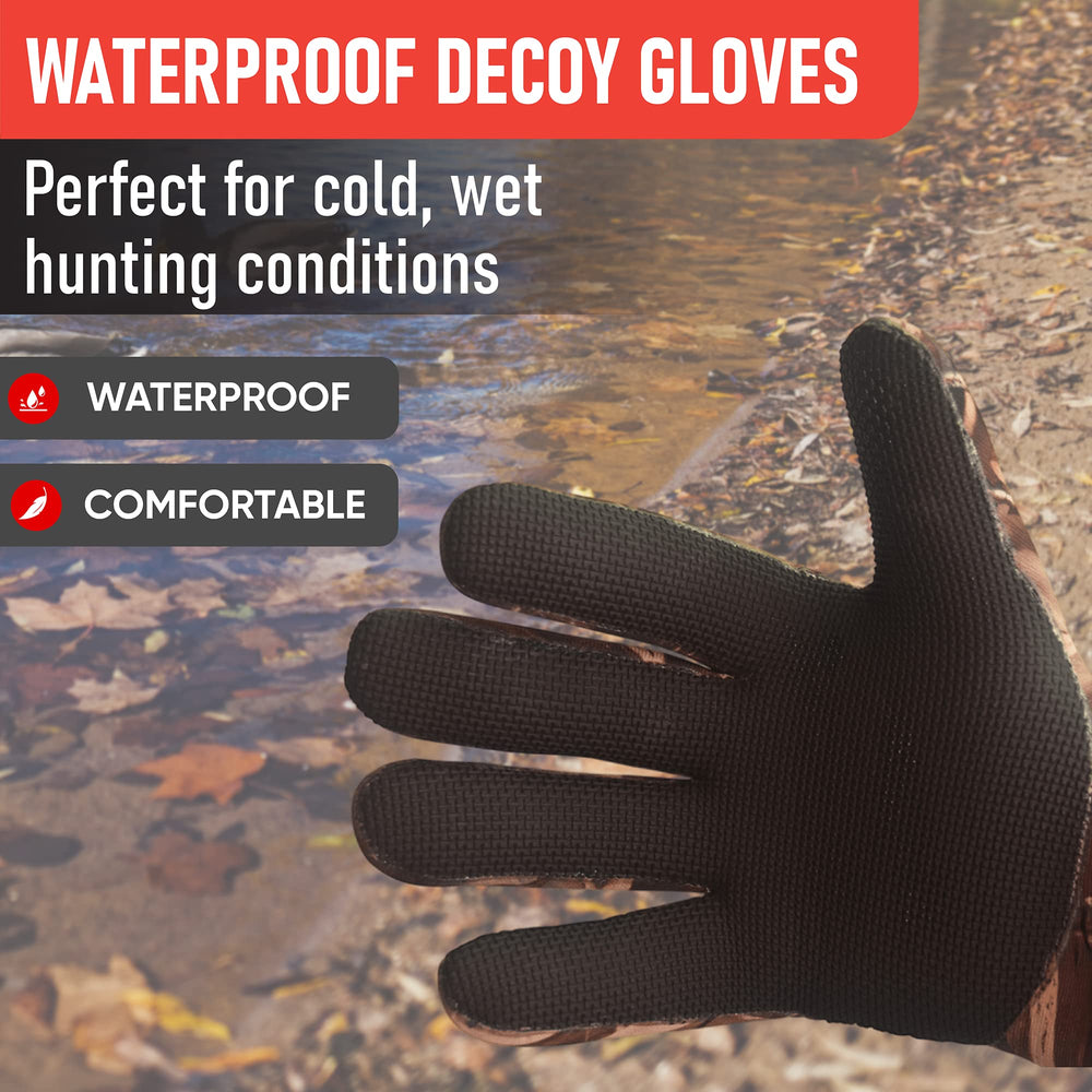 DecoyPro textured grip gloves improve decoy line handling.