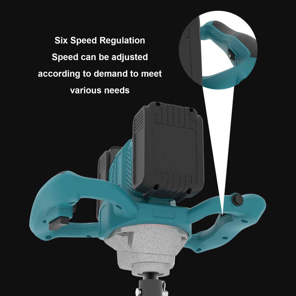 Decumeby ice auger with adjustable speed dial for versatile drilling