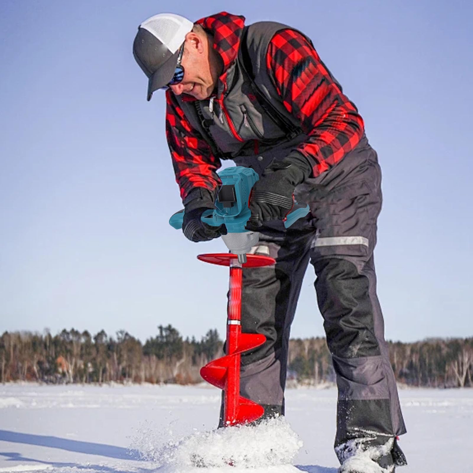 Decumeby ice auger crafted from ABS and carbon steel