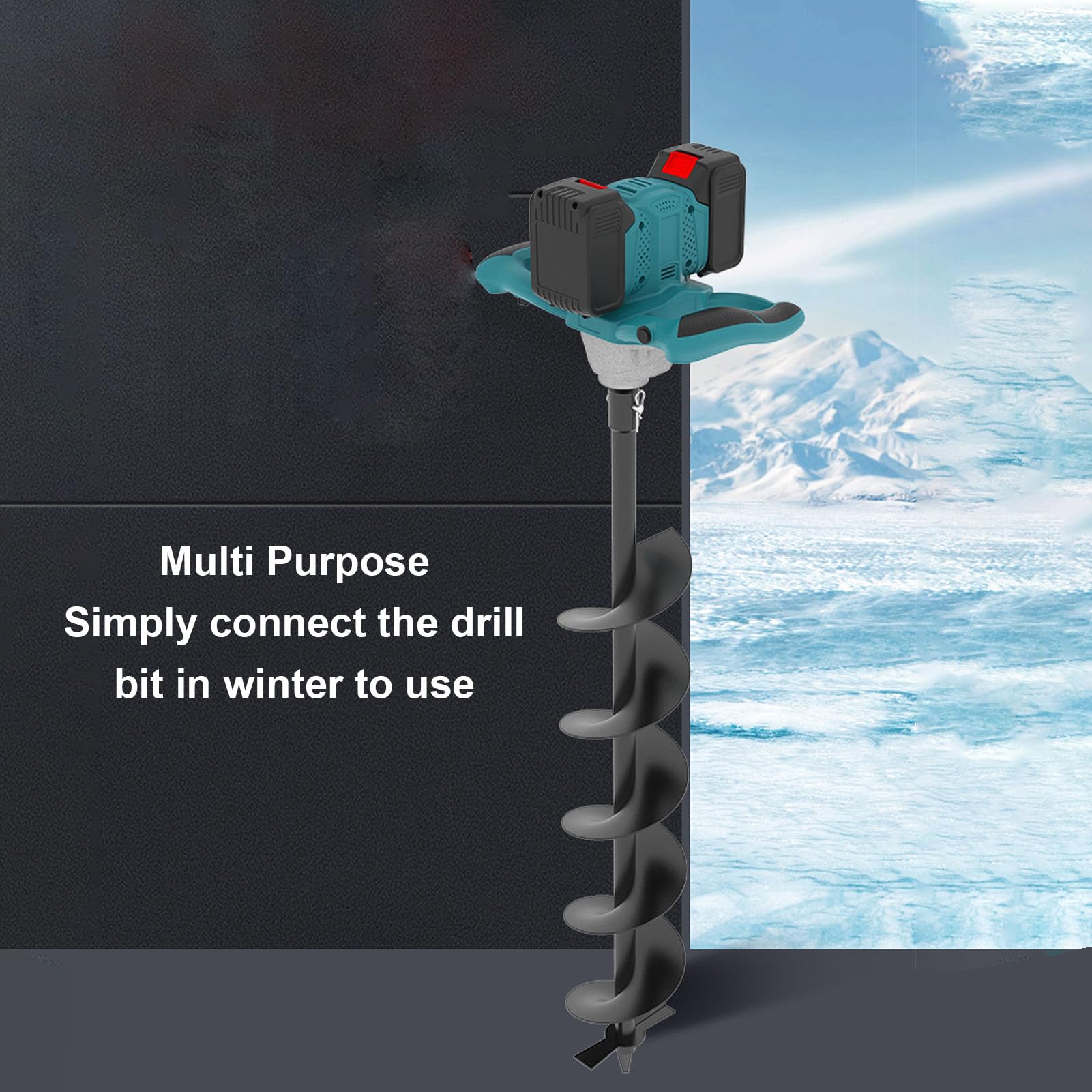 Decumeby ice auger ergonomic handle for comfortable operation
