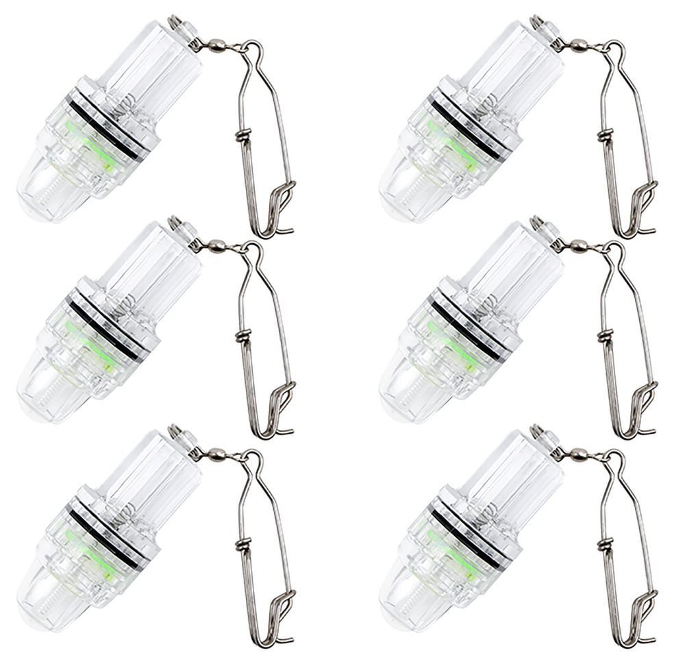 Deep drop fishing light green LED 6-pack set