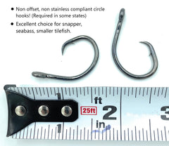 Rigs arranged with swivels and hooks for display