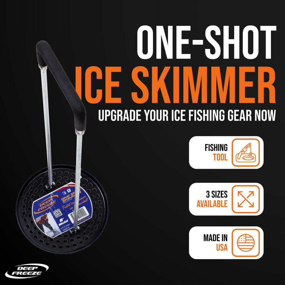 Deep Freeze Ice Skimmer Pro Edition 10in in use with adjustable plates.