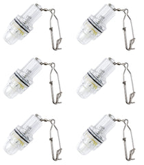 Yellow deep drop fishing light submerged underwater attracting fish