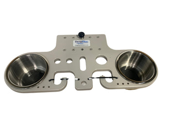 DeepBlue Outdoors pontoon rail double cup holder keeps drinks secure and within easy reach.