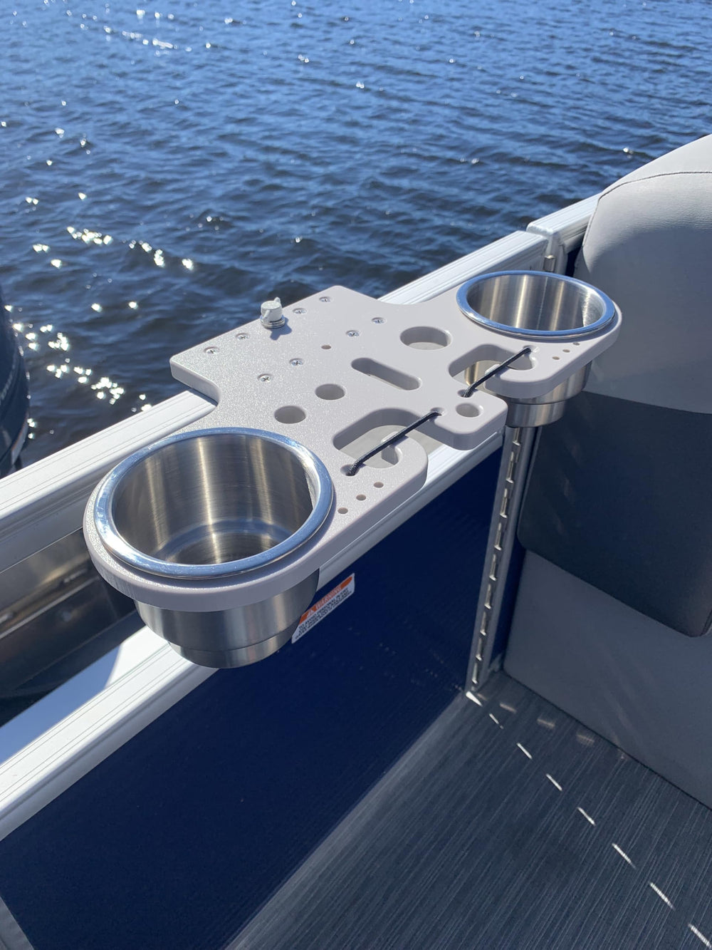 DeepBlue Outdoors Rail Fit Inside or Outside demonstrates flexible placement on rails.