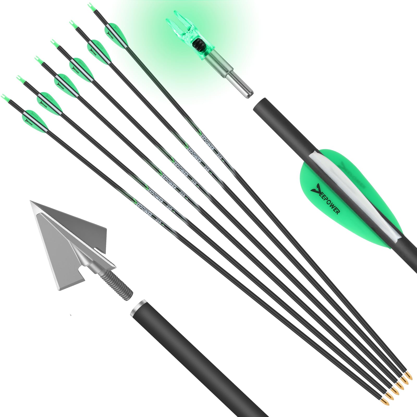 DEEPOWER 31-inch carbon arrow shaft for precise flight