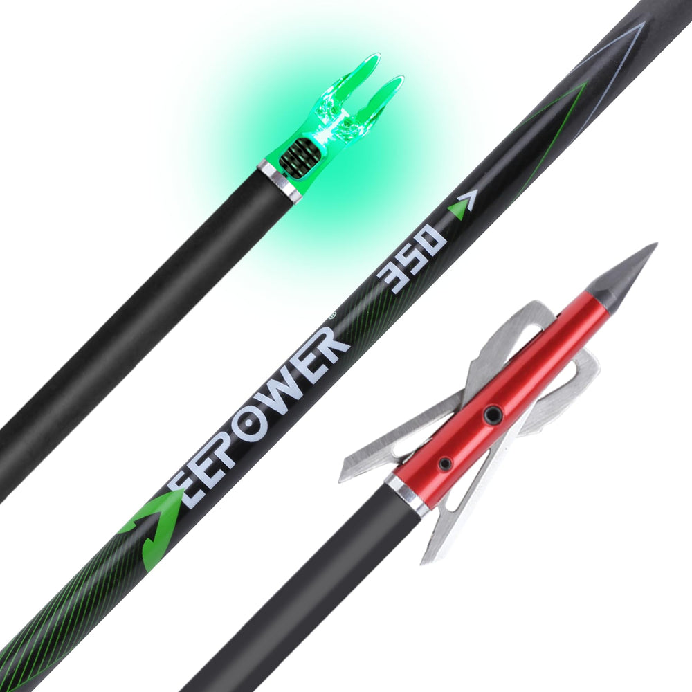 DEEPOWER mechanical broadheads pack ready for field hunting and targets