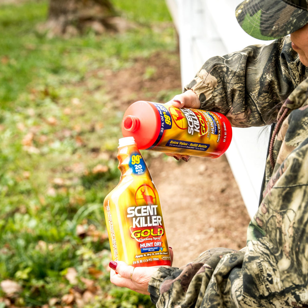 Deer, elk, and big game hunting scent elimination product