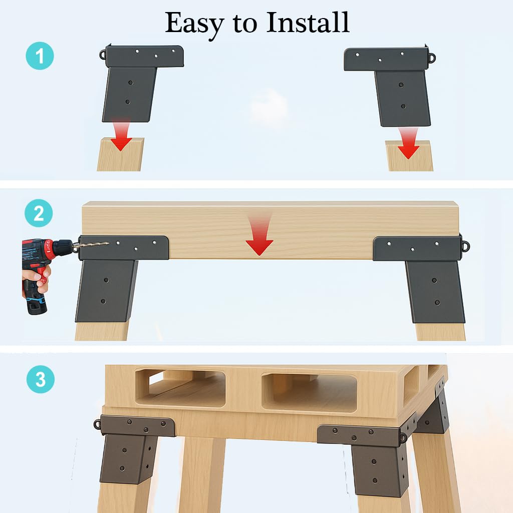 Deer Stand Brackets elevated deer blind deck support in outdoor setting